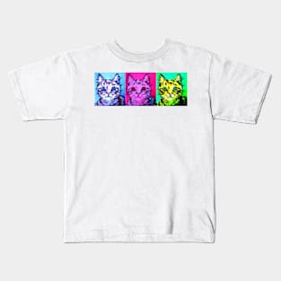 Warhol style Woody the cat Kids T-Shirt